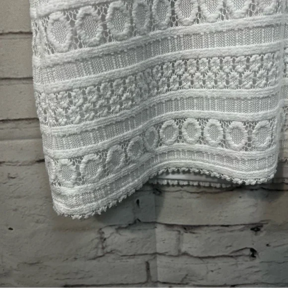 Lilly Pulitzer Arya Bubbly Stripe Knit Lace Tank Top Resort White Sz Small - Picture 6 of 7